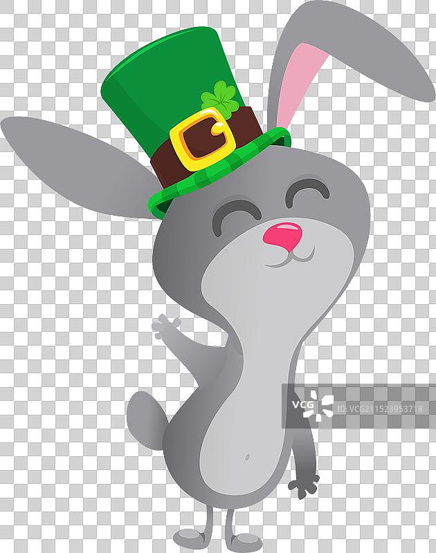 卡通快乐兔子角色图片素材