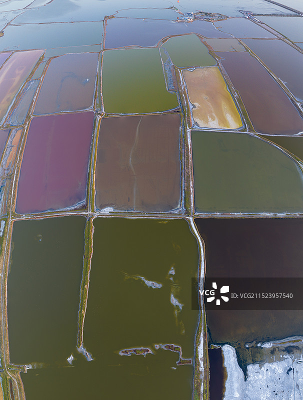 运城盐湖，运城盐池，七彩盐湖图片素材