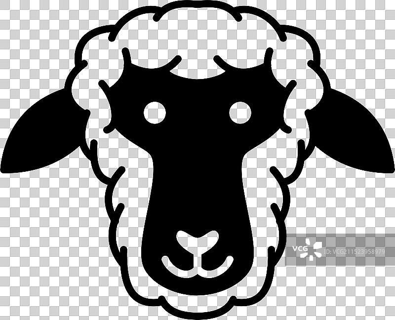 可爱的绵羊头像标志图片素材