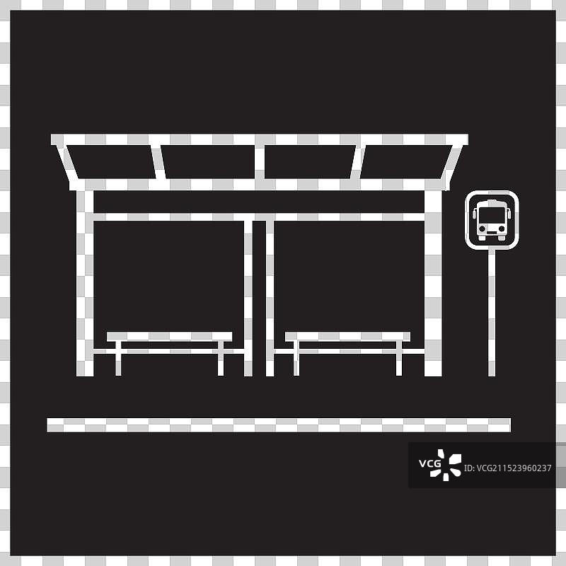 公交车站图标设计图片素材