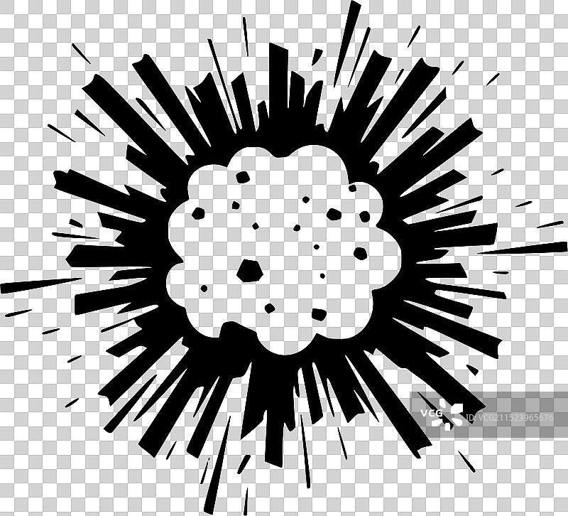 爆炸 - 黑与白图片素材