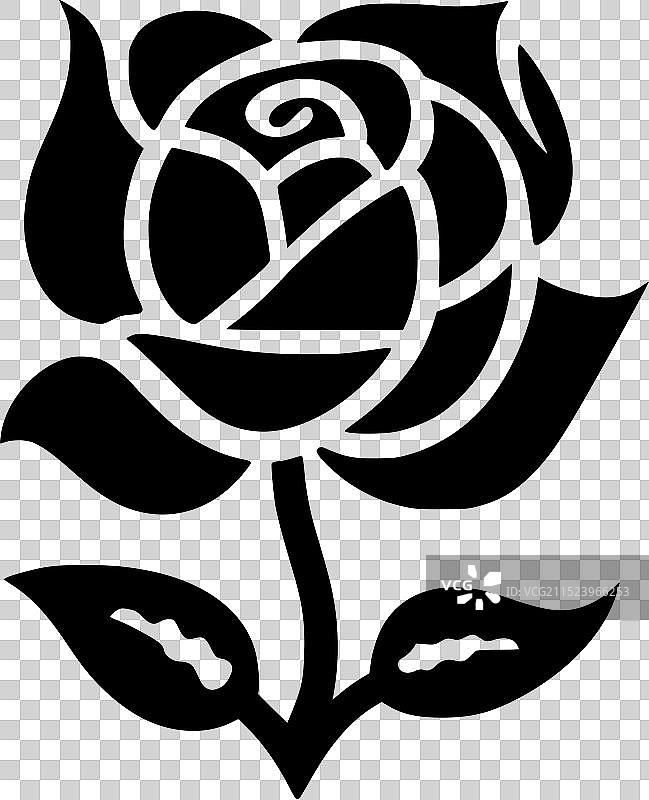 花 - 极简和简单的轮廓图片素材