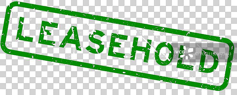 绿色复古租赁权词语方形橡胶印章图片素材