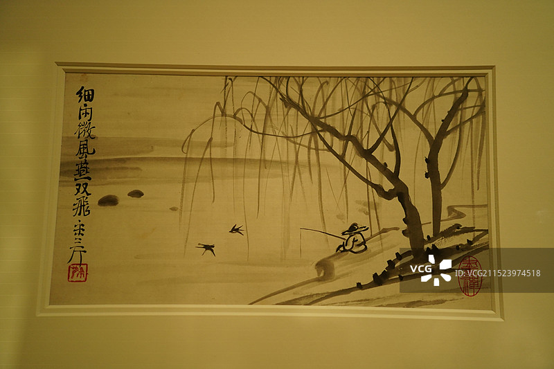 四川成都市天府美术馆展览的珍贵艺术字画图片素材