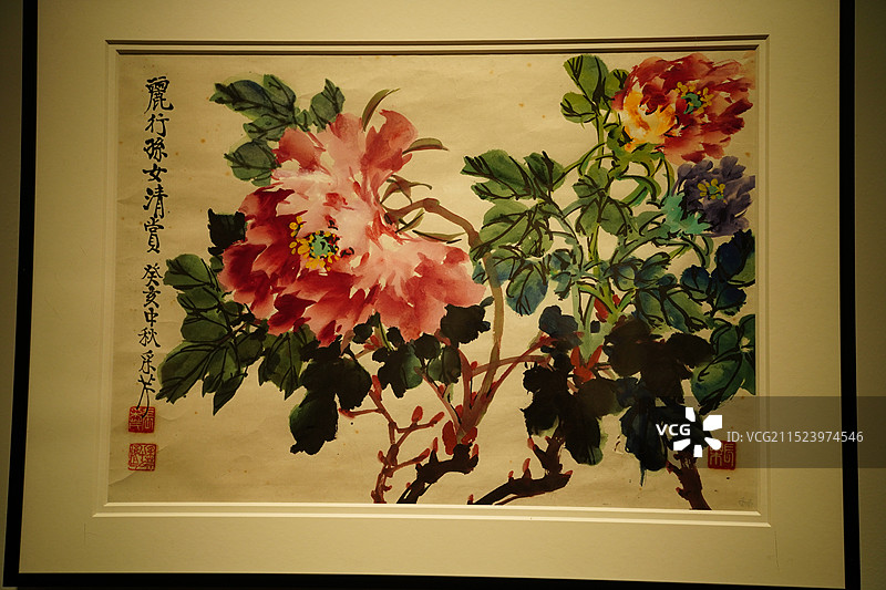 四川成都市天府美术馆展览的珍贵艺术字画图片素材