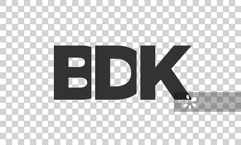 强大而现代的BDK标志设计模板图片素材