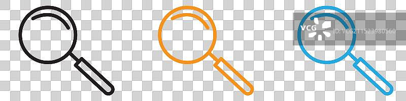 网页应用放大镜标志合集图片素材