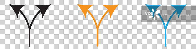 分成两部分的箭头logo合集图片素材
