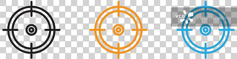 网页应用目标瞄准焦点标志集合图片素材