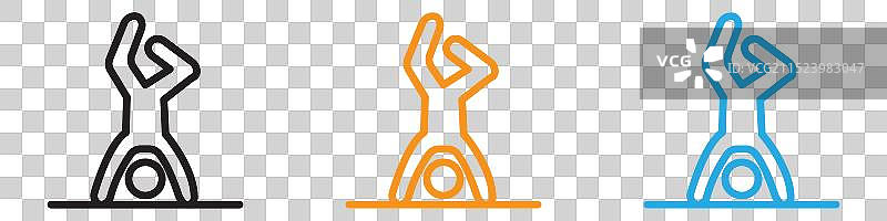 网页用倒立运动标志合集图片素材