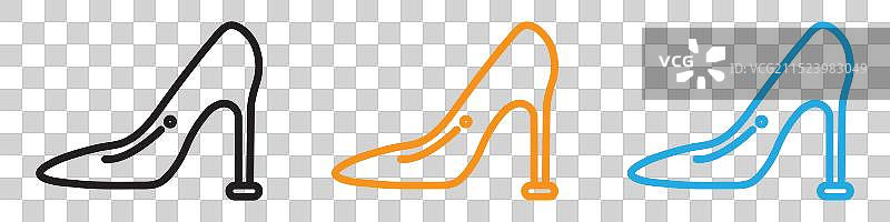 高跟鞋Logo网页App UI设计图片素材