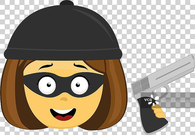 持枪的蒙面女人图片素材