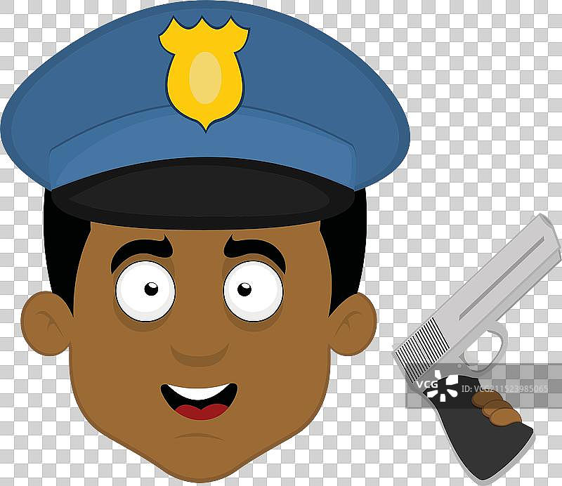 警察头像手枪图片素材