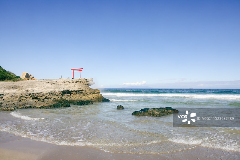 日本伊豆半岛东边下田市—白滨神社图片素材
