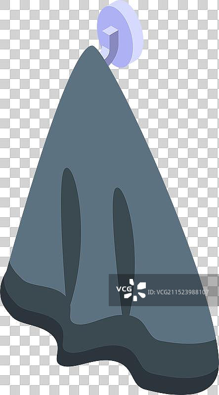 挂在圆形墙壁挂钩上的灰色手巾图片素材