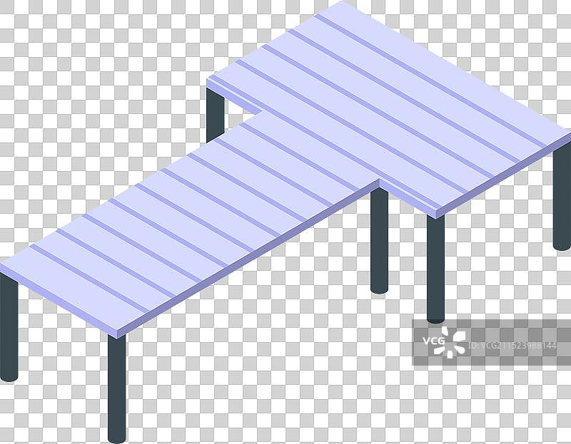 2.5D视角的水上木制码头图片素材