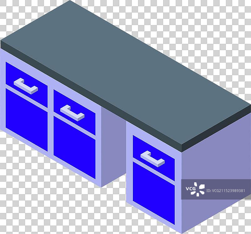 带抽屉的现代厨房柜台图片素材