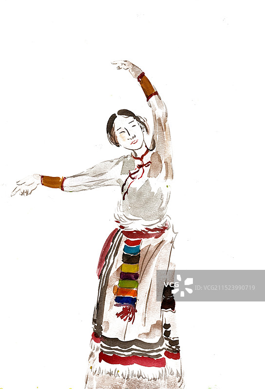 藏族舞蹈图片素材