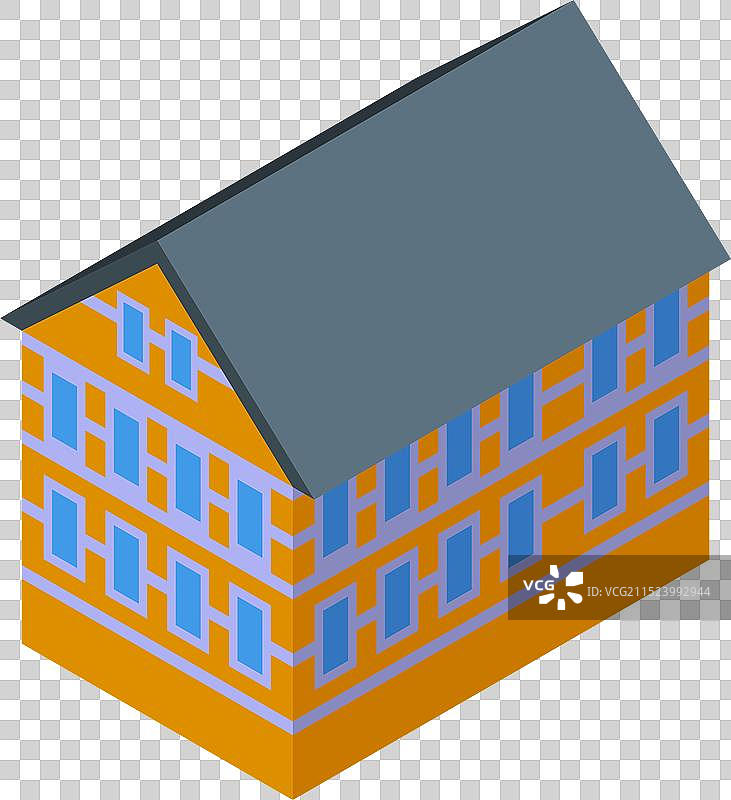 2.5D灰色屋顶现代建筑图片素材