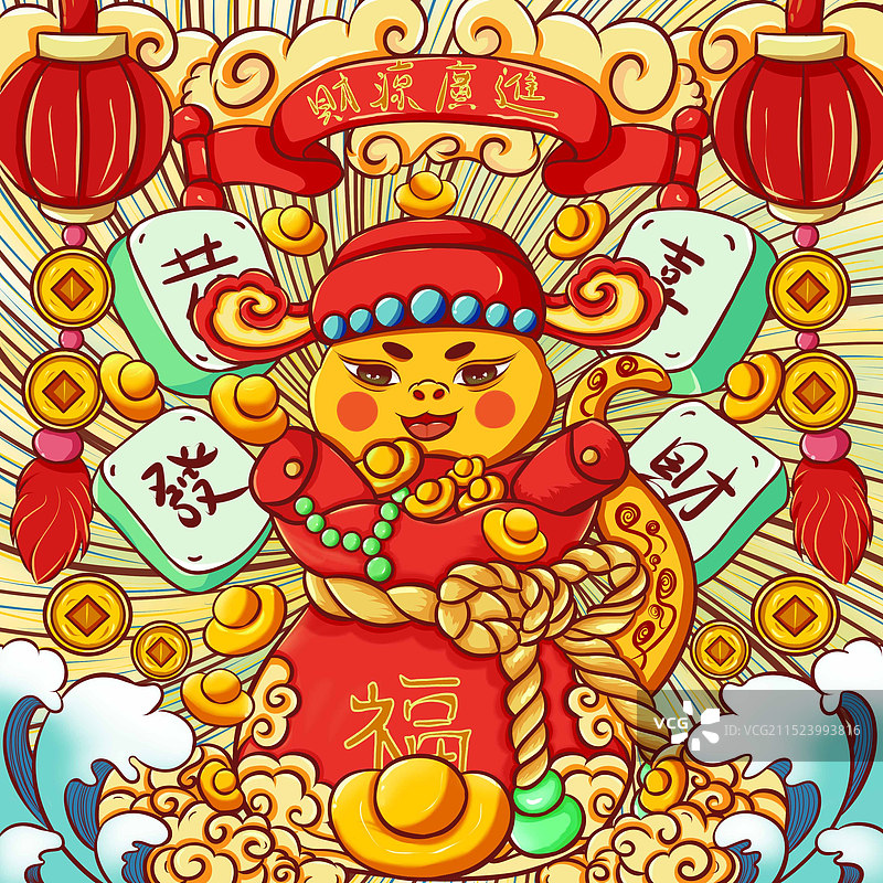 国风插画蛇图片素材