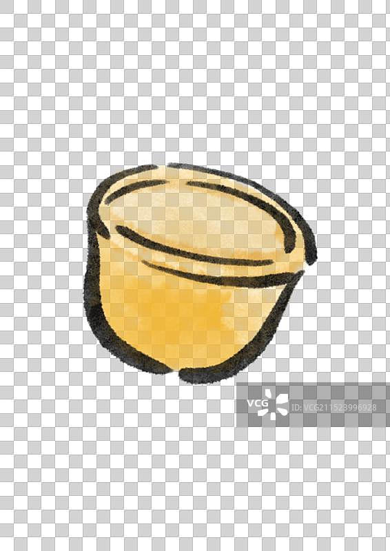 国潮风延吉美食插画元素-米酒图片素材