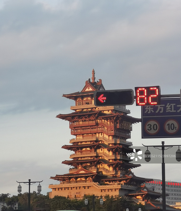 绵阳市越王楼·三江半岛景区图片素材