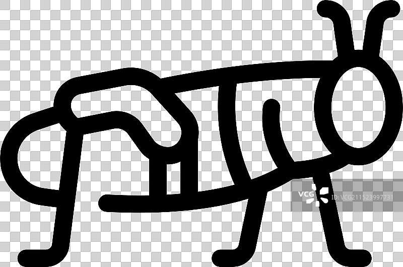 带有折叠腿图标的大蚱蜢图片素材