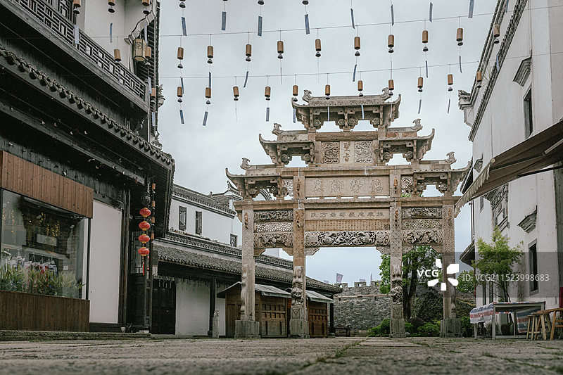 杭州千岛湖乐水小镇.文渊狮城景区图片素材