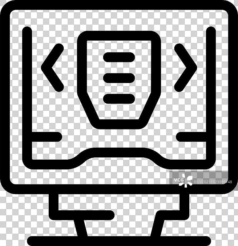 电脑屏幕显示汽车刹车片图标图片素材