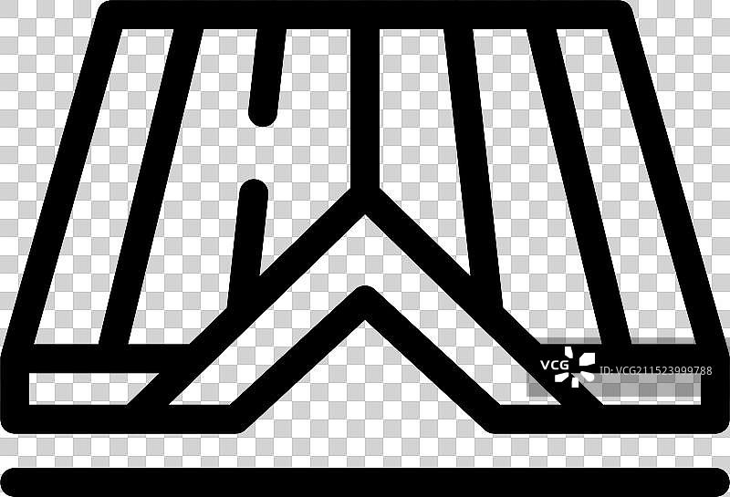 屋顶椽子和檩条结构示意图图片素材