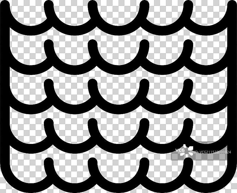 水面波浪流动极简图标图片素材