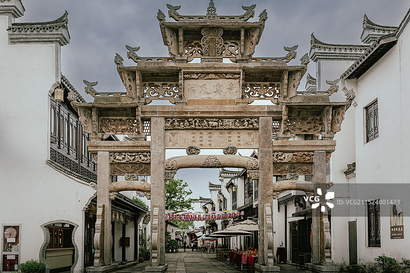 杭州千岛湖乐水小镇.文渊狮城景区图片素材