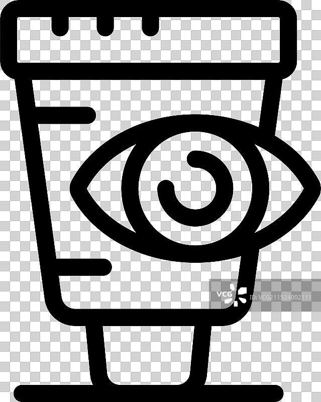 滴眼液瓶改善视力概念图标图片素材