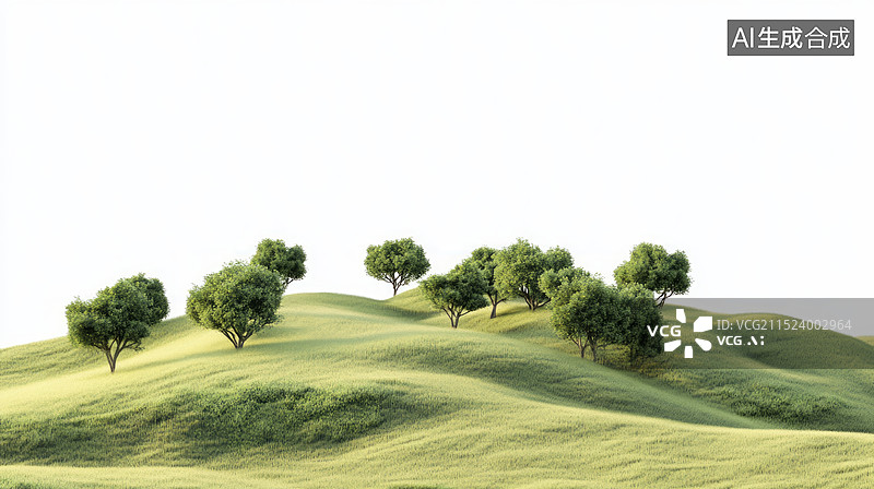 【AI数字艺术】C4D渲染3D可爱风户外景观图片素材