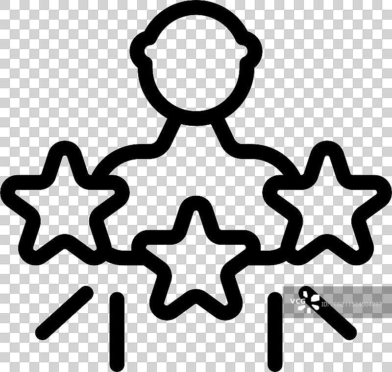 商人获得五星好评图标图片素材