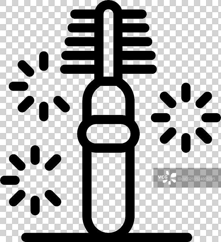 带有闪耀星星的睫毛膏刷图片素材