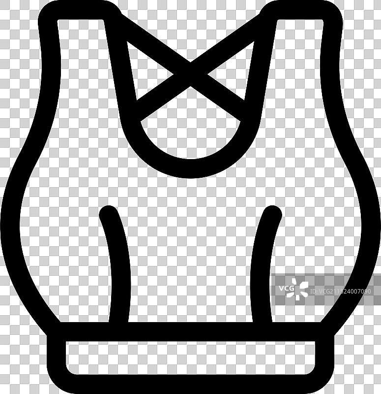 运动胸罩图标，代表运动服装图片素材