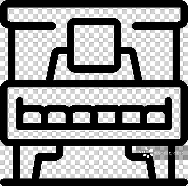 舞台上的古典立式钢琴图片素材