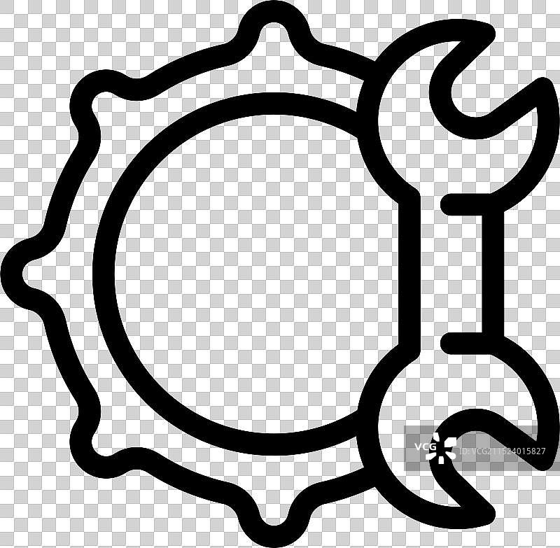 扳手与齿轮结合的象征图片素材