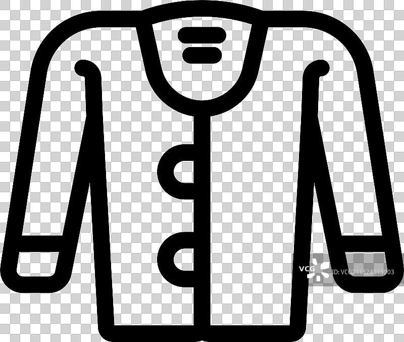 长款开衫纽扣简约图标图片素材