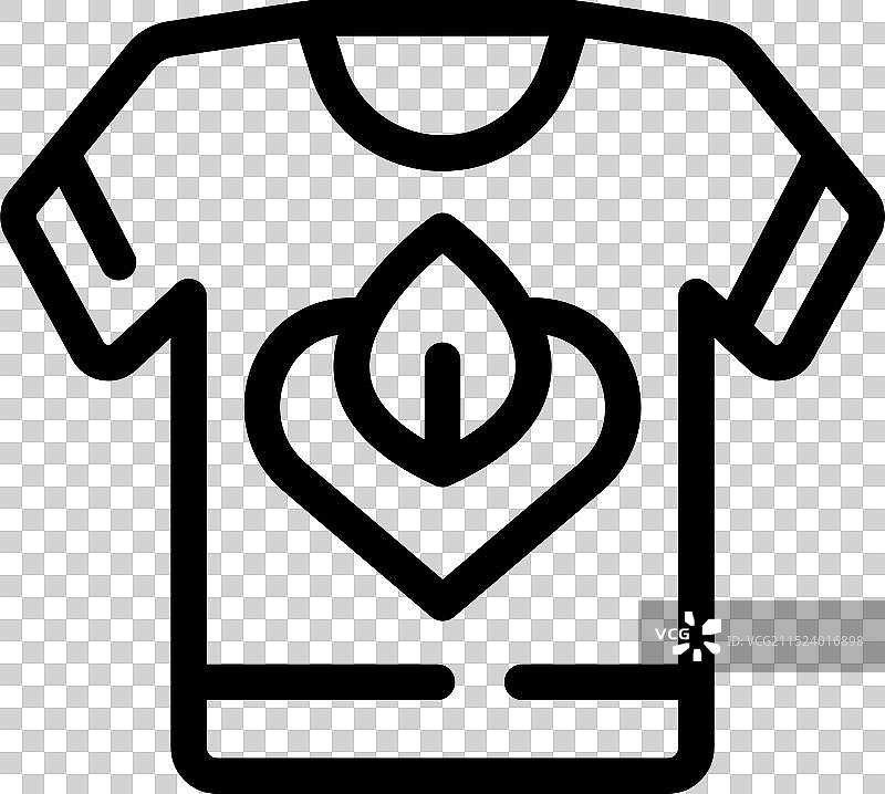 T恤图案：用爱心表达对大自然的热爱图片素材