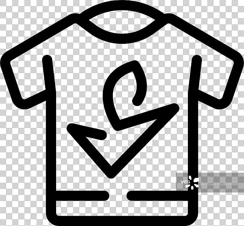 象征可持续发展的环保T恤图片素材