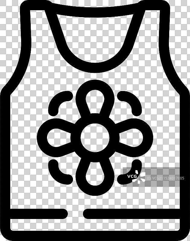 带有花卉设计的无袖背心图片素材