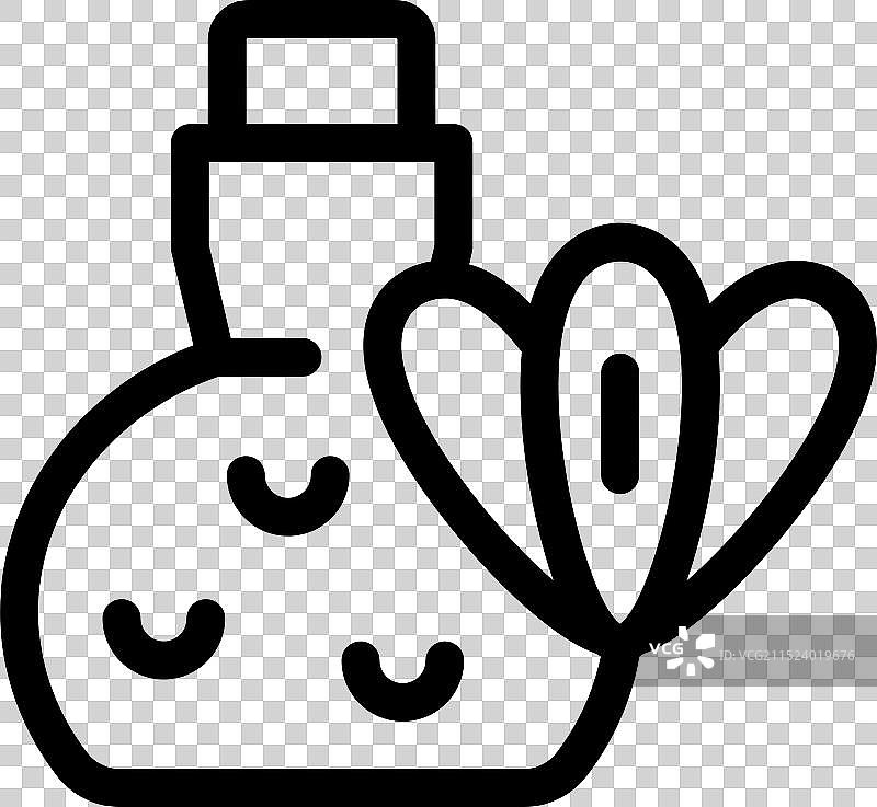 带鲜花的芳香精油瓶图片素材