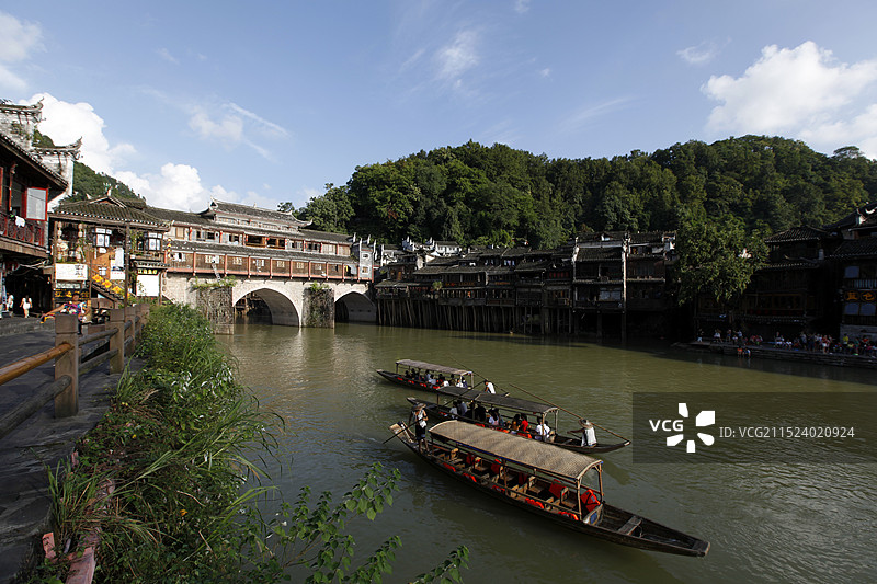 湖南省湘西凤凰古城虹桥图片素材