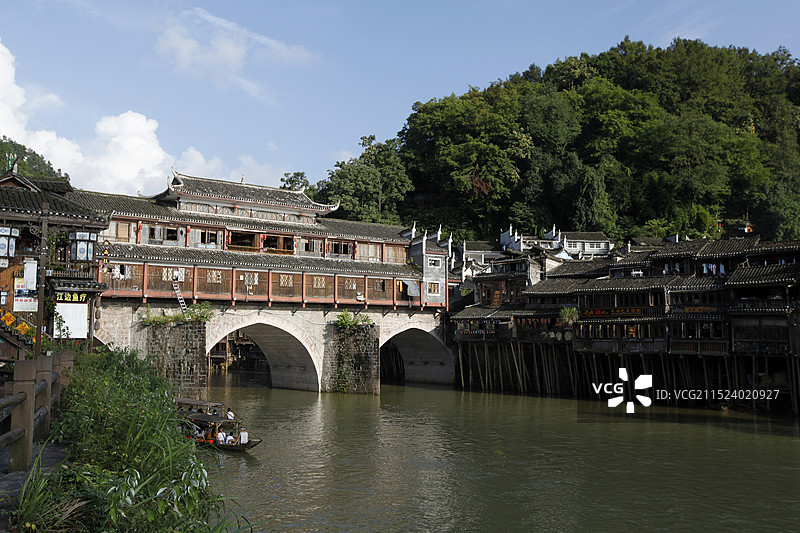 湖南省湘西凤凰古城虹桥图片素材