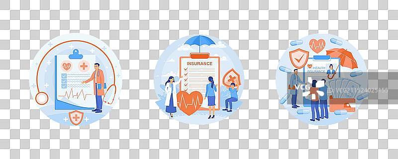 人们规划健康储蓄，关爱健康和生活图片素材