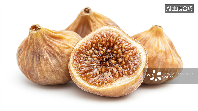 【AI数字艺术】白色背景下的干货果蔬-罗汉果图片素材