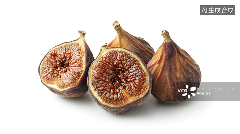 【AI数字艺术】白色背景下的干货果蔬-罗汉果图片素材
