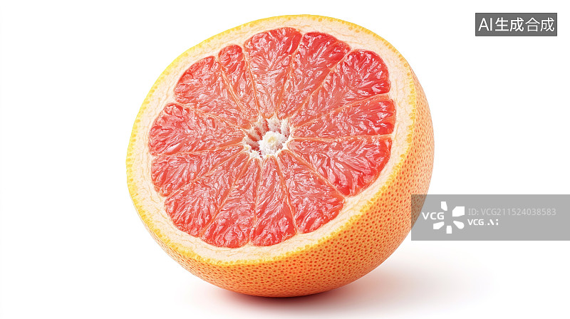 【AI数字艺术】白色背景下的新鲜果蔬-柚子图片素材